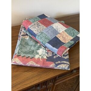 Vintage 90s Thomaston Twin Sheets Percale Abstract Print Made In USA Retro